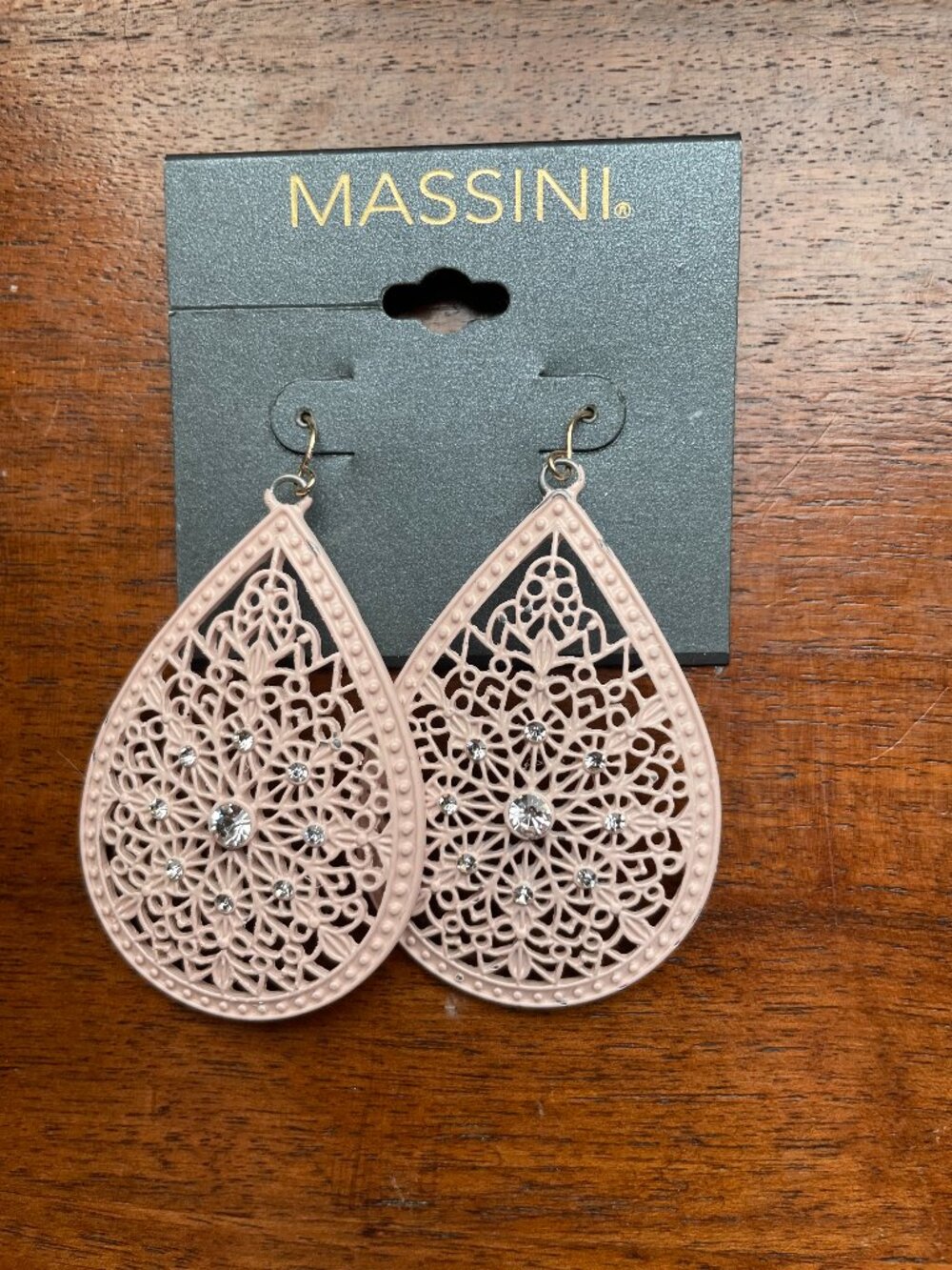 Bundle 3/$12. Massini Pink Teardrop Dangle Earrings.